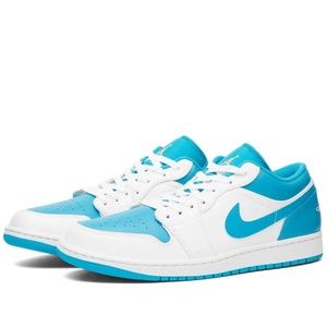 Nike Air Jordan 1 Low White Blue Gold AJ1 Casual Basketball Men's 11US 10UK NIB